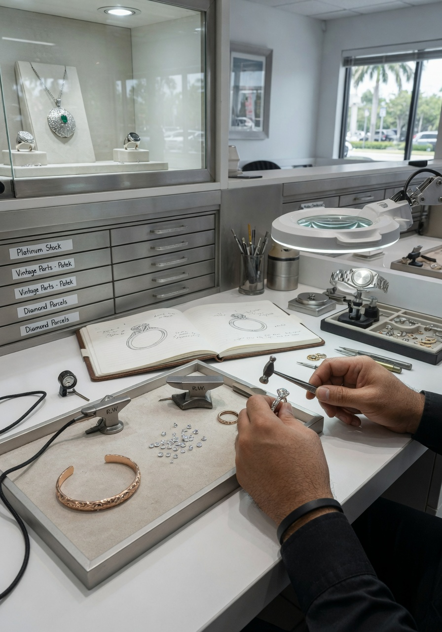 Inside the Wolf Fine Jewelers atelier on Kennedy Boulevard
