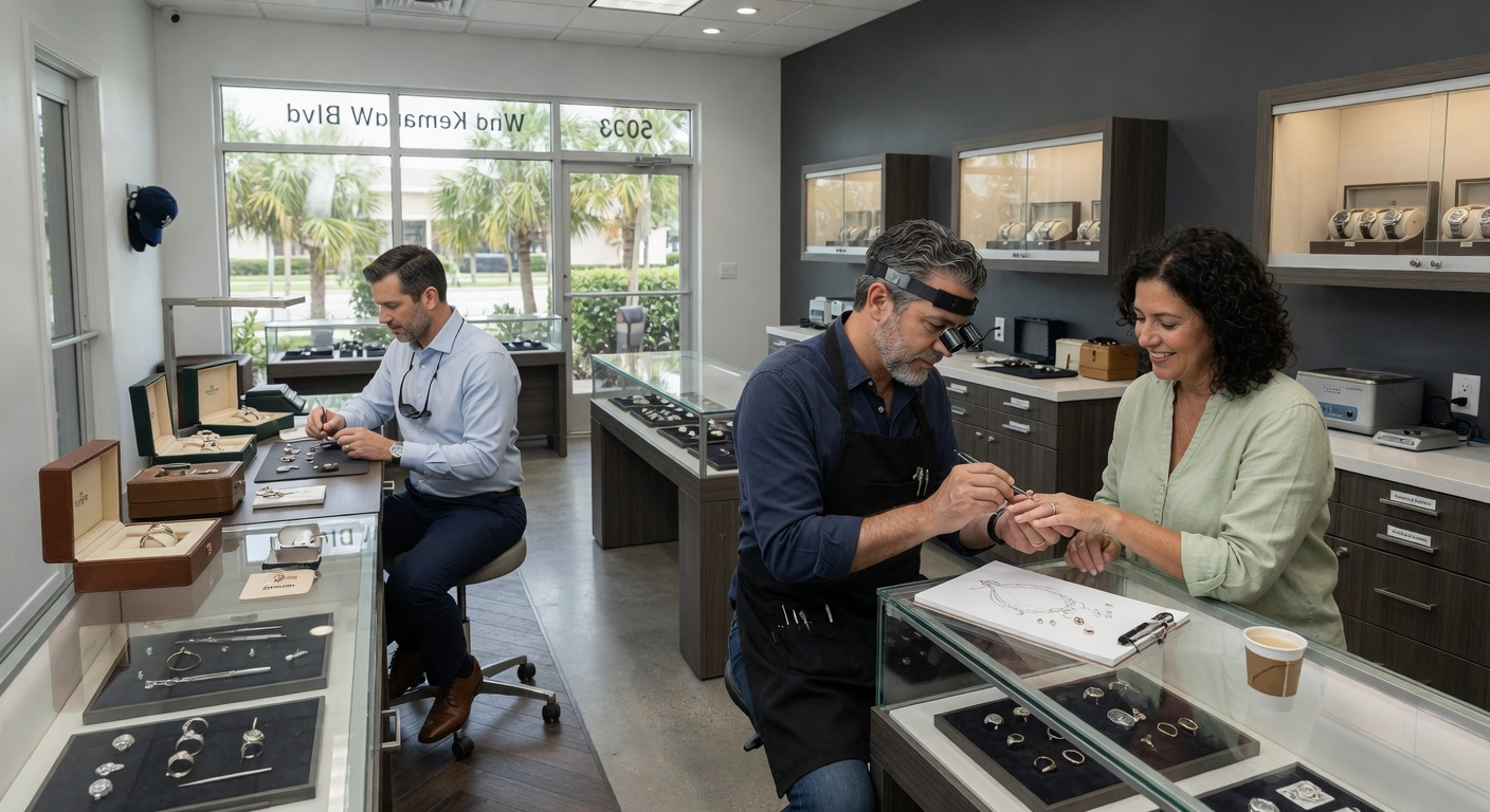 Client meeting at the Wolf Fine Jewelers atelier in Tampa